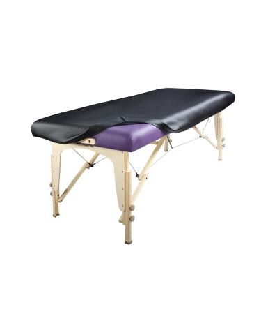 Vinyl Massage Table Protector Cover Fitted (Black)