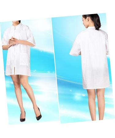FRCOLOR Men's Hair Dyeing Clothing Actually Easy Clean Stylist Coat Cover While Vests Running Vest Men's Hair Dye Short Sleeve Woman Hair Dyeing Clothing Zip Jacket - Buy Online on GoSupps.com