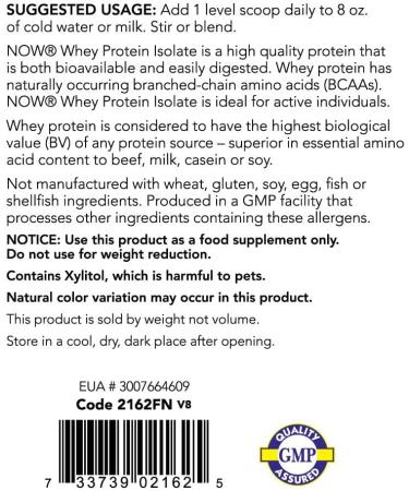 NOW Foods Whey Protein Isolate 1.8 lb Dutch Chocolate Chocolate 1.8 Pound (Pack of 1) - Buy Online on GoSupps.com