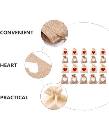ABOOFAN 20pcs Heart Pattern Bags Small Bags Wedding Candy Wrapping Bags 18X13CM - Buy Online on GoSupps.com