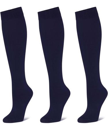 Sugar Free Sox Women's Knee High Diabetic Socks 3 Pack - Non-Binding Comfort (9-11 Navy) - Buy Online on GoSupps.com