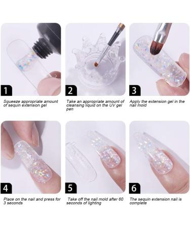 Nail Extension Gel Professional Painless Clear Nail Builder Gel Trendy Nail Salon Nail Art Design Friendly for DIY at Home Beginner - Buy Online on GoSupps.com
