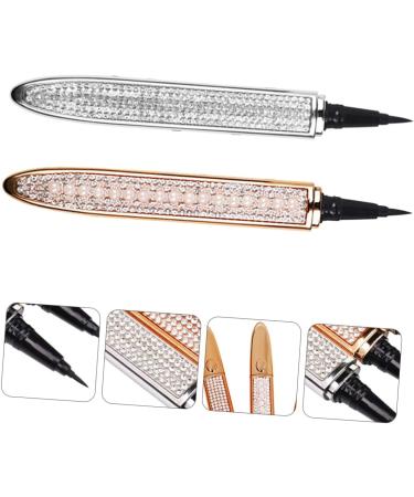 FOMIYES 2pcs Diamond Eyeliner Metallic Eyeliner Eye Beauty Pens Elf Eyeliner Eye Grooming Pens Cosmetic 1 count (Pack of 1) Assorted Color - Buy Online on GoSupps.com
