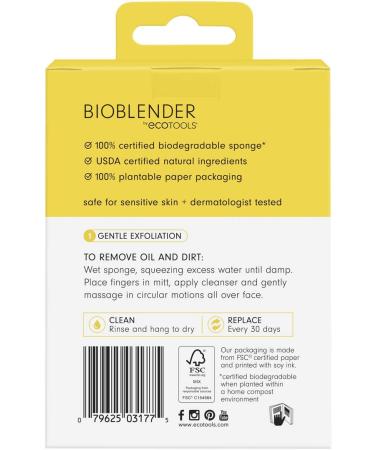 EcoTools Bioblender Biodegradable Cleansing Mitt - 100% Eco-Friendly Face Care - Buy Online on GoSupps.com