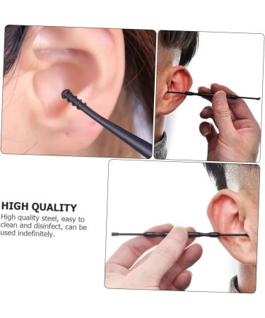 Stainless Steel Earwax Removal Kit - Ear Cleaning Tools Set with Spiral Ear Pick and Ear Curette - Buy Online on GoSupps.com
