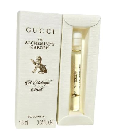 Gucci The Alchemist's Garden A Midnight Stroll Sample Perfume Splash 1.5 ml / 0.05 oz (1 sample) - unisex A midnight Stroll 0.05 Fl Oz (Pack of 1)