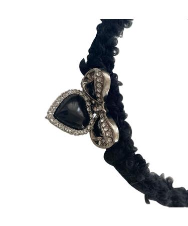 Oralgo's heart-shaped collarbone chain ornament fluffy threads choker necklace loop collarbone chain accessories for girls metal