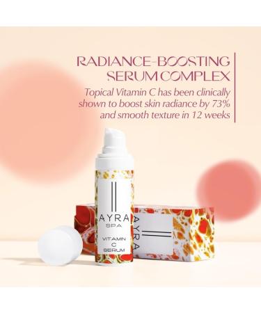 AYRA SPA Vitamin C Serum with Ferulic Acid & Hyaluronic Acid Packed with Vitamins & Antioxidants Firming Moisturizing & Brightening VEGAN and 99 Natural COSMOS certified - Buy Online on GoSupps.com