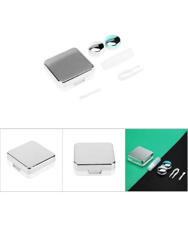 JTLB Reflective Contact Lens Container Set - Stylish Travel Case in Silver | Perfect for Safe & Easy Lens Storage - Buy Online on GoSupps.com