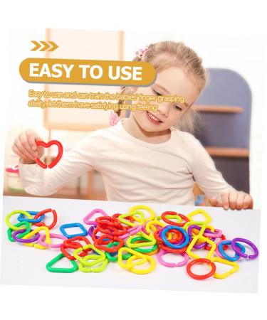 Aokwawaliy 35 Geometric Chain Buckle Sensory Rings for Babies & Toddlers - Natural Connection Toy for Baby Limbs & Playtime - Buy Online on GoSupps.com