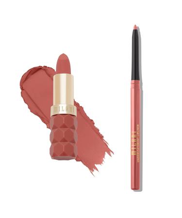 Milani Color Fetish Lipstick and Understatement Lipliner Bundle - Secret & French Rose