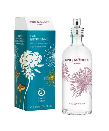 CINQ MONDES Eau Egyptienne Fresh Aromatic Mist 3.4 Fl.Oz - Body Spray - Mist For Home Linens And Pillows - Warm Fragrance With Natural Jasmine Rose And Lotus Aromas - Buy Online on GoSupps.com