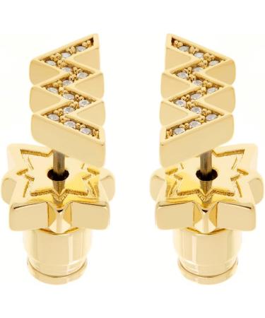 All We Are AWA Logo Pav Stud Earring (Gold Tone/Crystal) - Buy Online on GoSupps.com
