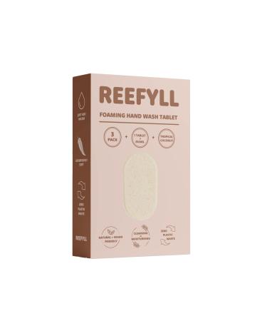 Foaming Hand Soap Refill Tablets Dissolvable Plastic Free Hand Wash Pods Just Add Water Tropical Coconut Scent 3 Tablets