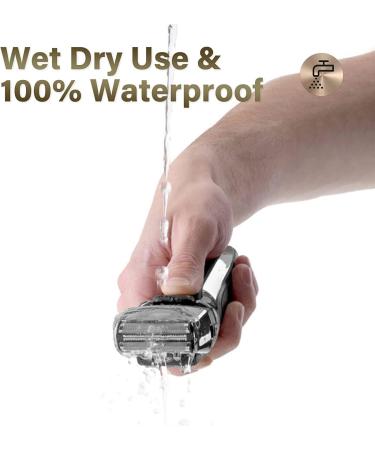 GeRRiT Men's Electric Foil Shaver - Rechargeable Wet & Dry Cordless Razor with Pop-up Trimmer & Precision Sideburn Shaver - International Shipping Available - Buy Online on GoSupps.com