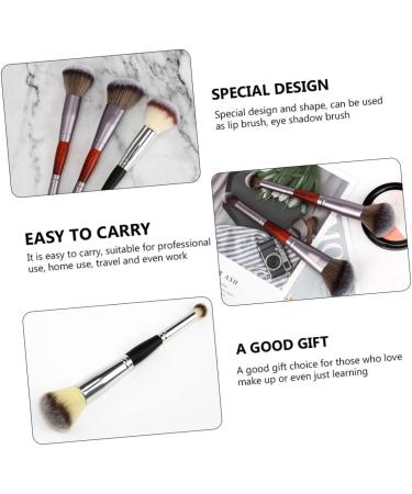 VINTORKY 3pcs Double-ended Makeup Brush Female Makeup Brush Makeup Supplies Blush Brush Wooden Handle - Buy Online on GoSupps.com