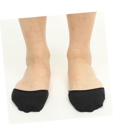 TEHAUX 8 Pairs Breathable Forefoot Toe Socks for Heels - Absorbent, Invisible, and Comfortable - Miss Black Cotton Sponge Silicone - 0.6X9X10.5CM - Buy Online on GoSupps.com
