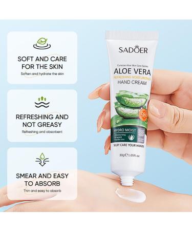 BakerMiche 30g x 10pcs Aloe Vera Hand Cream Moisturizing Hand Lotion Travel Size Nourishing Hand Cream Set Suitable for All Skin Types - Buy Online on GoSupps.com