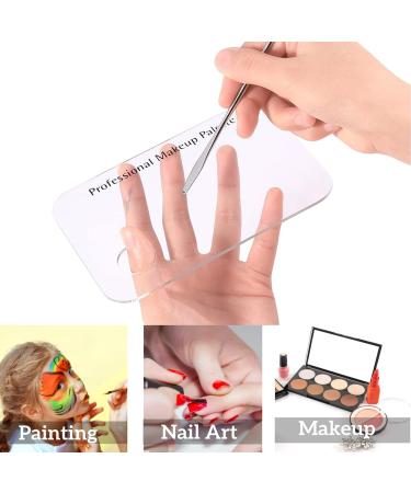 Clear Acrylic Makeup Mixing Palette with Stainless Spatula Set - Buy Online on GoSupps.com