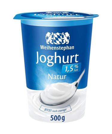 Weihenstephan Yogurt 1.5% - Fresh 500g x 4 Pieces | International Shipping Available - Buy Online on GoSupps.com