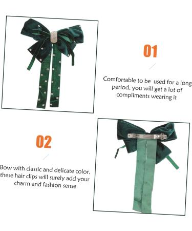 Beaupretty bow hairpin rhinestone hair clips hair clips for girls girl bows for hair female hairpin hair barrette satin hair bows long hair clips women hair decoration hair Hair - Buy Online on GoSupps.com