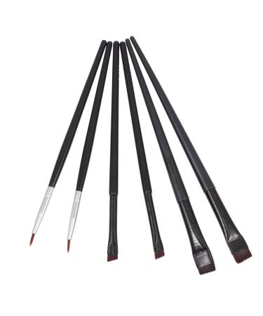 Mikinona 6pcs Eyeliner Makeup Brush Makeup Cream Brush Eye Makeup Brush Eye Tool Brush Rayon Wooden Handle