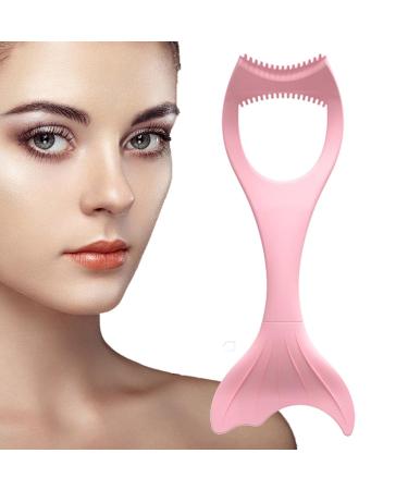 Silicone Eyeliner Tool | Multifunctional Mascara Applicator Tool Makeup Applicator Tool for Winged Eyeliner Lashes Lip Liner Beauty Ruler Eyeliner Molds Aezon Pink