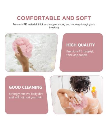 3pcs Bath Flower Scrubber - Comfortable Exfoliating Bath Balls for Skin Cleaning & Relaxation - Buy Online on GoSupps.com