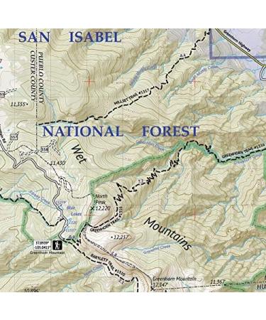 Greenhorn Mountain/Spanish Peaks Wilderness Topographic Hiking Map - Colorado Trail Maps (2019) - Buy Online on GoSupps.com