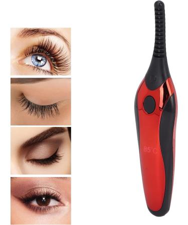 Qukaim Heated Eyelash Curlers Heated Eyelash Curlers Wide Spaced Combs 3-Level Temperature Curved Brush Head USB Charging Handheld Red Lash Curler - Buy Online on GoSupps.com