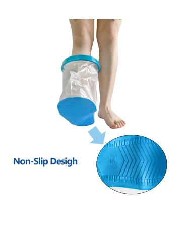 DESTRIC Non-Slip Waterproof Foot Cast Cover | Shower & Bath Foot Protector for Adults | Keep Ankle Leg Cast Bandage Dry | Watertight Shower Boot Bag for Injuries | Reusable - Buy Online on GoSupps.com