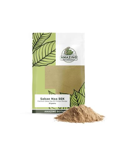 Amazing Botanicals Sakae Naa 50X Extract Powder - 30g | High Potency Combretum Quadrangulare for Relaxation, Calmness & Focus