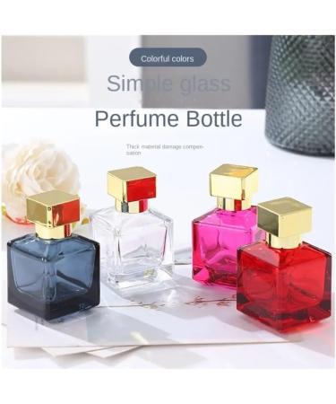 Refillable Square Glass Perfume Bottle - Portable Travel Makeup Atomizer (Red - Buy Online on GoSupps.com