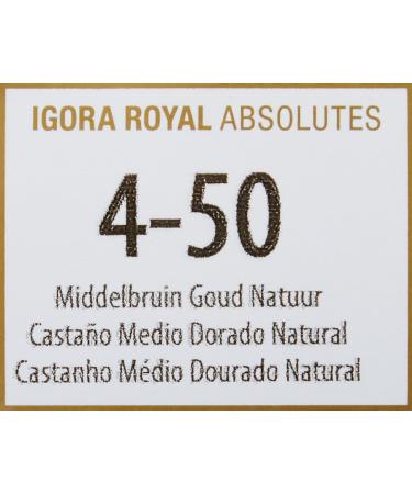 Schwarzkopf IR Absolutes 4-50 Medium Brown Gold Natural 60ml - Pack of 1 - Buy Online on GoSupps.com