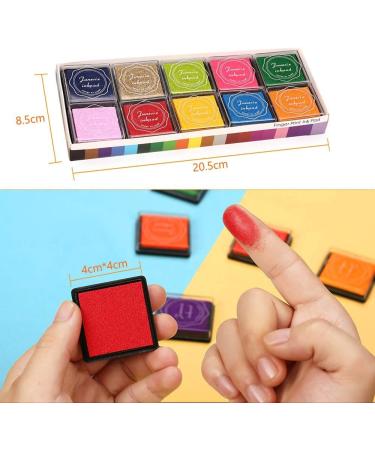 XoreArt Washable Ink Pads for Kids - Non-Toxic DIY Rainbow Craft Ink Pads - Pack of 20 - Ideal for Rubber Stamps, Paper, Wood, Fabric - Best Gift for Kids - Buy Online on GoSupps.com