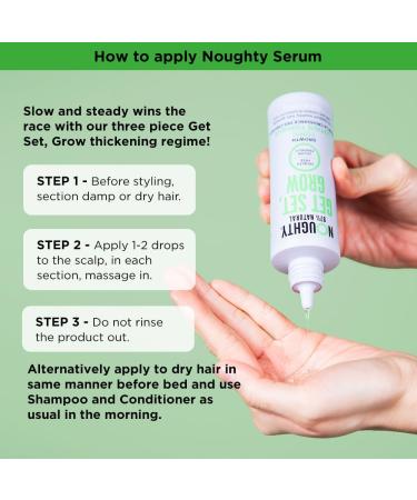 Noughty Get Set Grow Tonic: 97% Natural Leave-in Treatment for Thicker Hair with Pea Complex and Hyaluronic Acid - 75ml - Buy Online on GoSupps.com