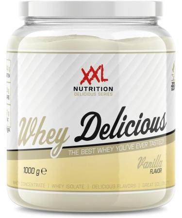 XXL Nutrition Whey Delicious 80 Eiwit Vanille Wei Eiwitpoeder met BCAA & Glutamine Proteine Poeder Eiwit shake Whey Protein Diverse Smaken 1000 gram 33 shakes Vanille 1000 gram - Buy Online on GoSupps.com