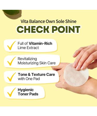 EUNYUL Vita Balance Own Sole Shine Toner Pad - 70 Pads 6.43 fl. oz. | Vitamin C Infused Exfoliating Pads for Radiant Skin - International Shipping Available - Buy Online on GoSupps.com