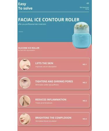 Ice Roller for Face - Gua Sha Massager for Eye Puffiness Relief | Anti-Aging Facial Skin Care Tool (Pink - Buy Online on GoSupps.com