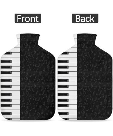 Heat Bottle with Music Piano Buttons | Fluffy Cover 2L Capacity Hot Water Bottle for Pain Relief & Cozy Nights - Buy Online on GoSupps.com
