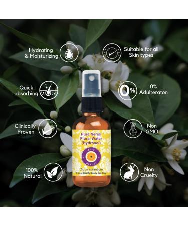 Deve Herbes Pure Neroli Floral Water (Hydrosol) (Citrus aurantium) Natural Therapeutic Grade 100ml(3.38 oz) - Buy Online on GoSupps.com