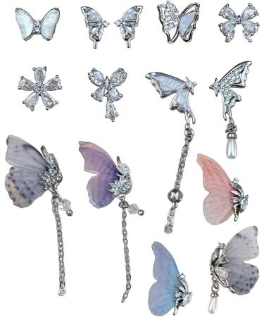 3D Butterfly Nail Art Rhinestone Diamond Zircon For Nail Art Design Jewelry Making - Buy Online on GoSupps.com