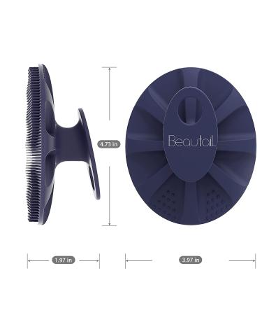 BEAUTAIL Silicone Body Scrubber - Gentle Exfoliating Bath Brush for Women, Men, Baby - Easy to Clean - More Hygienic - Lathers Nicely - 1 Pack Blue - Buy Online on GoSupps.com