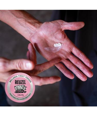 Reuzel Pommade Pink Grease Tenue paisse tenue forte brillance moyenne pommade base d'huile tenue toute la journ e 95g Rum 95 g (Lot de 1) - Buy Online on GoSupps.com