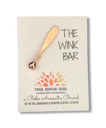 THIS HIPPIE GIRL | The Wink Bar | Rose Gold Eye Cream Applicator | Puffy Eye Cream Tool to help massage under eye cream | Premium Zinc Alloy  Durable | beauty tools Mini Facial Care Tool