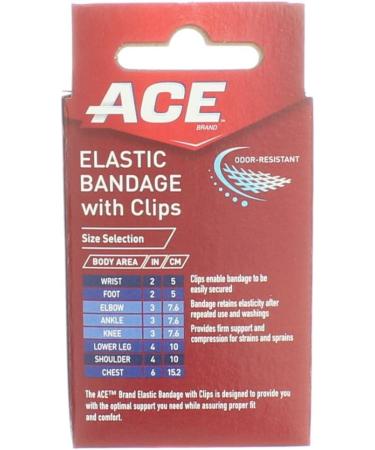 ACE 207314 Elastic Bandage with E-Z Clips 3-Inch x 64-Inch for Compression & Support | Fast International Shipping - Buy Online on GoSupps.com