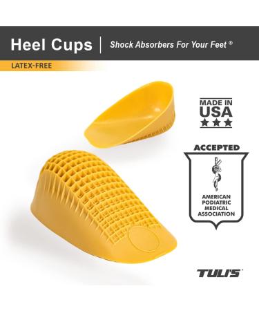 Tuli's Classic Heel Cups - Shock Absorption & Plantar Fasciitis Relief - Made in USA - 2 Pairs - Buy Online on GoSupps.com