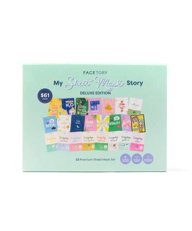 Facetory 23 Sheet Mask Gift Set - Hydrating and Radiance-Boosting Masks with Aloe, Niacinamide, and Hyaluronic Acid for All Skin Types - Buy Online on GoSupps.com