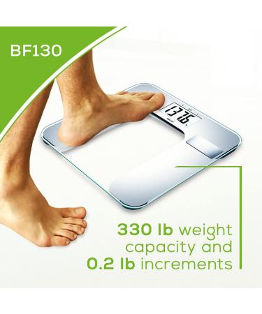 Beurer BF130 Body Fat Analyzer BMI Digital Bathroom Scale - Multi-User Recognition, XL Display, Silver - Buy Online on GoSupps.com