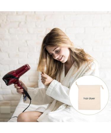 PLAFOPE 3pcs Hair Dryer Storage Bag Storage Bag Drawstring Dryerbag Hairdryer Case Toiletey Sac Beige Fabric - Buy Online on GoSupps.com